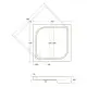 Brodzik prysznicowy akrylowy 70x70x4x16 cm Oskar kwadratowy zabudowany